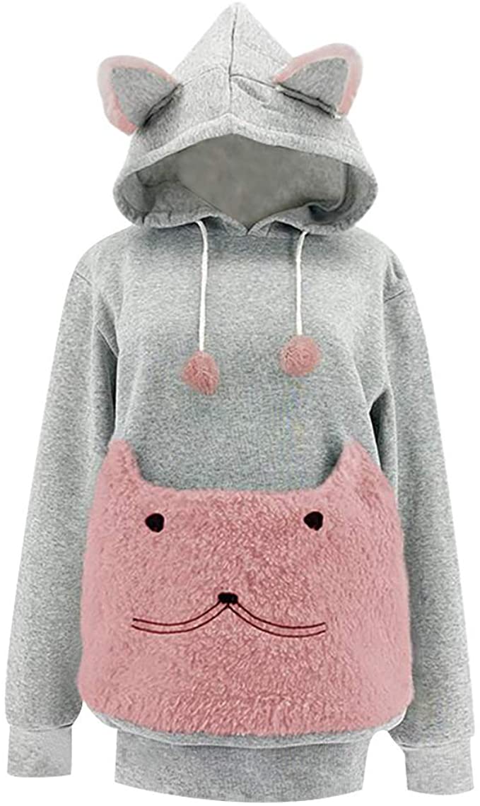 Kitty pouch online sweatshirt