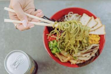 Lifting Noodles Ramen