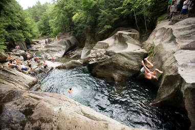 people at swimming hole