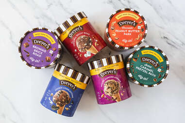 Edy's/Dreyers' Rocky Road ice cream collection containers
