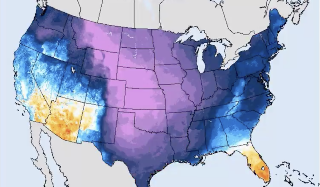 Bitterly Cold Temperatures Will Sweep the US Ahead of Valentine's Day