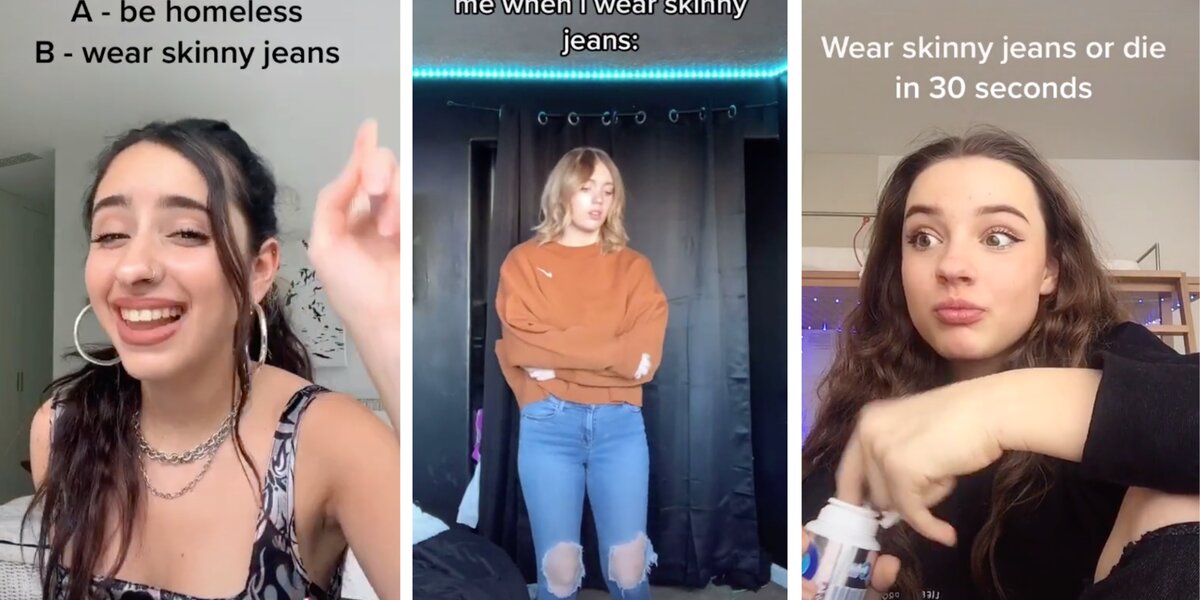 According To TikTok, Skinny Jeans Are Uncool