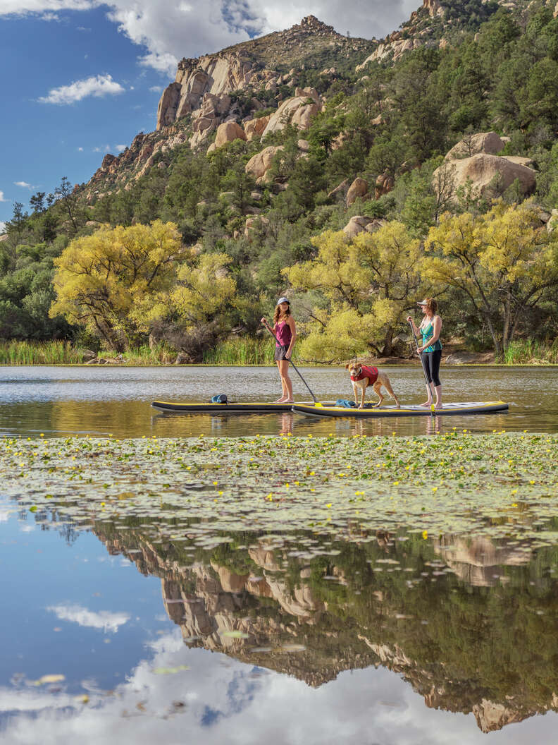 paddleboarding