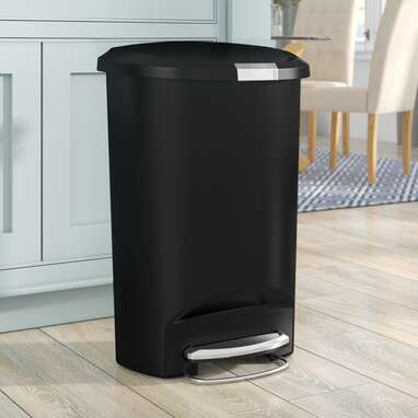 Simplehuman Plastic Step-On 13 Gallon Kitchen Trash Can