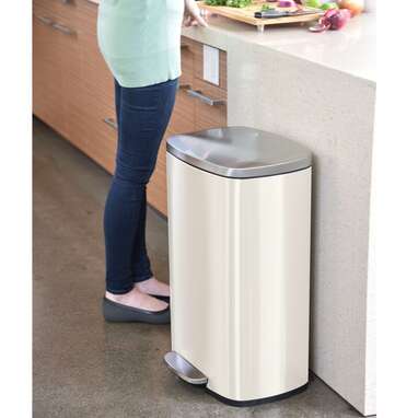 iTouchless Deodorizer Stainless Steel 13 Gallon Step-On Trash Can