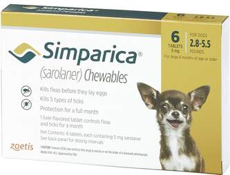 Simparica flea and tick treatment for puppies