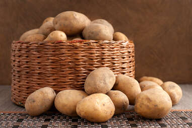 whole potatoes to make potato chips for snack