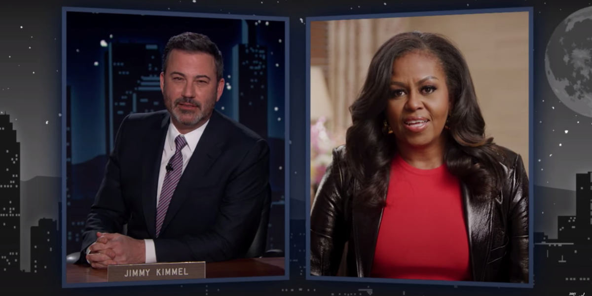 Michelle Obama meddles with Jimmy Kimmel for asking about his sex life (again)