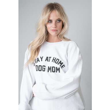 "Stay At Home Dog Mom™" Corded Oversized Sweatshirt