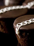 Rows of classic Hostess cupcakes. 