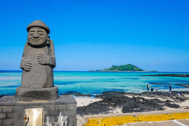 dol hareubang statue on Jeju Island