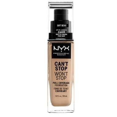 If you aren’t a fan of foundation sticks: NYX Can’t Stop Won’t Stop Foundation