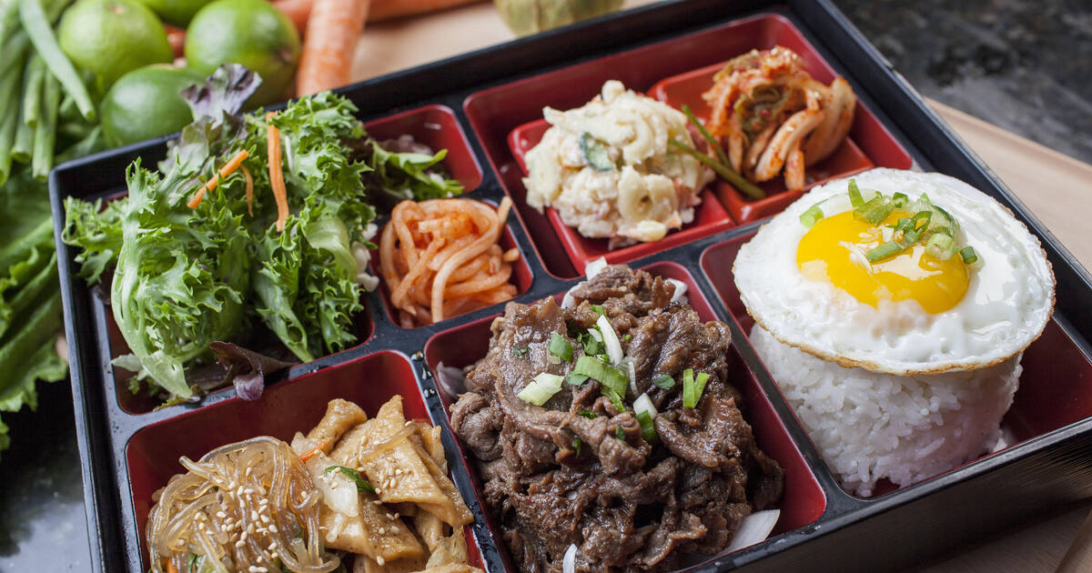 Simple Korean Bibimbap Bento Lunch Box Recipe