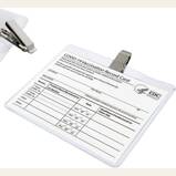 Heavy Duty Vaccination Card Record Holder with Clip, 2-Pack
