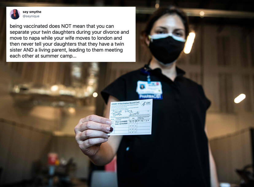 Just Because You Re Vaccinated Meme Explained All The Best Tweets Thrillist