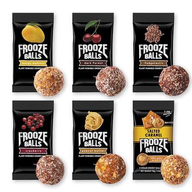 Frooze Balls Plant Protein Powered Fruit & Nut Energy Balls (6 5-Packs)