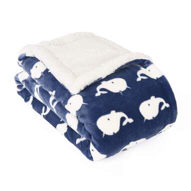 Blue Whale Ocean Baby Blanket