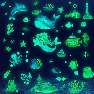 Glow in The Dark Ocean Fish Wall Decals
