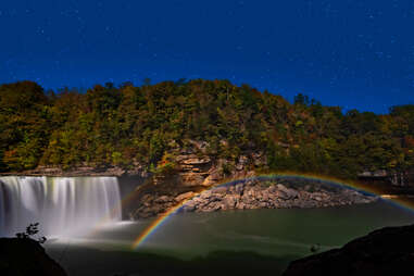 a moonbow at Cumberland Falls, Kentucky