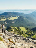 couple hiking on a mountain