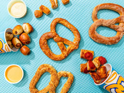 Auntie Anne’s pretzels and other products.