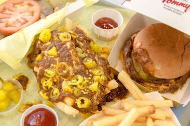 Original Tommy's chili cheese burger fries cheese tommys