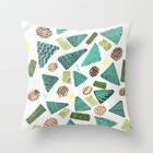Teal & Peach Throw Pillow by jennifernikcole