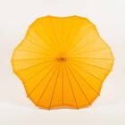 Orange Paper Parasol Umbrella, Scallop Shaped