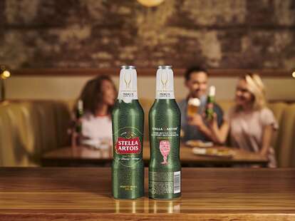 Stella Artois aluminum "Open for Good" bottle