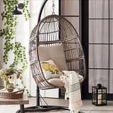 Bee & Willow™ Home Hanging Patio Egg Chair in Oyster