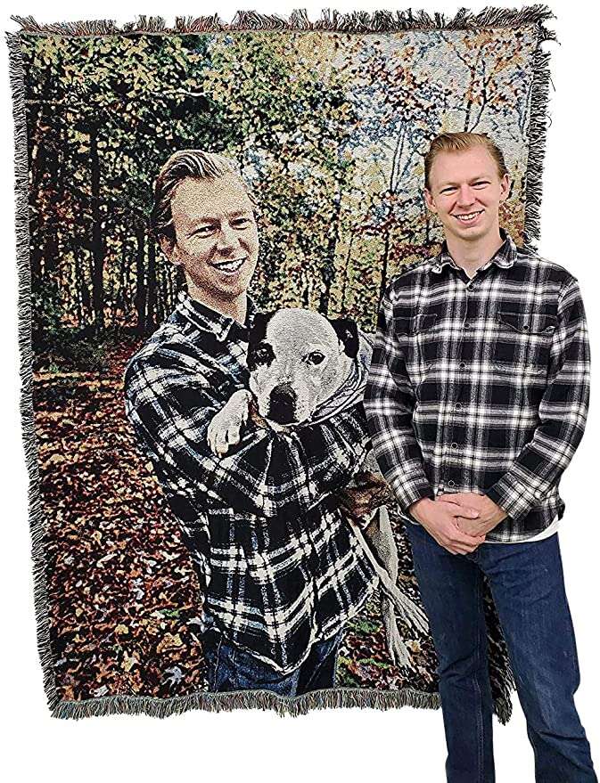 Custom Woven Fringe Blanket