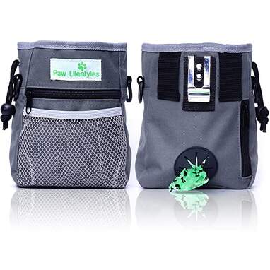 Paw Lifestyles Dog Treat Pouch with Poop Bag Dispenser