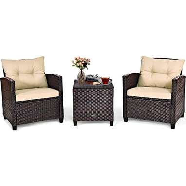 Tangkula 3-Piece Patio Furniture Set