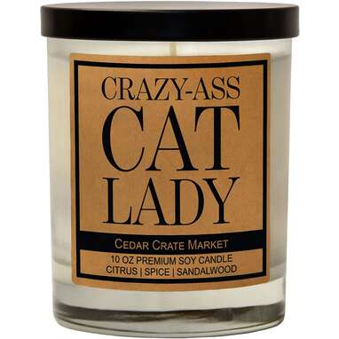 Funny cat candle