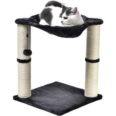 Amazon Basics Cat Condo Tree Tower with Hammock Bed