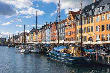 boats on the Nyhavn canal, Copenhagen, Denmark