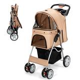 Foldable 4-Wheel Pet Stroller