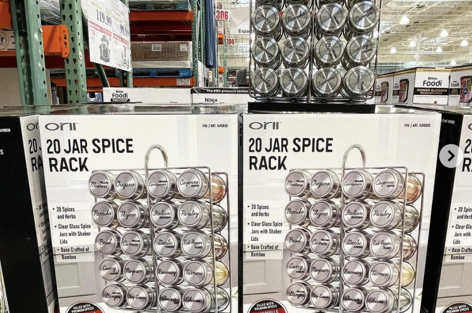 Costco wooden spice online rack