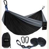 Kootek Double Portable Hammock with 2 Tree Straps, Carrying Bag