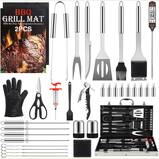 Birald Grill Set - BBQ Grilling Tools Set, 34PCS Stainless Steel Grill Accessories with Aluminum Case