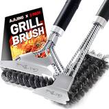 AJIJING Grill Brush and Scraper, 2 Pack BBQ Grill Cleaning Brush, 18"