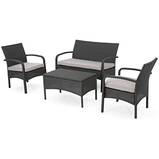 Christopher Knight Home Cordoba Outdoor Wicker Chat Set