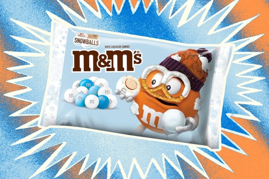 M&M'S White Chocolate Pretzel Holiday Snowballs Candy - Shop Candy