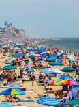 Crowded beach in Ocean City, MD