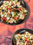 seafood paella weekend project recipe recipes diy thrillist spanish food shrimp mussels fish scallops lobster