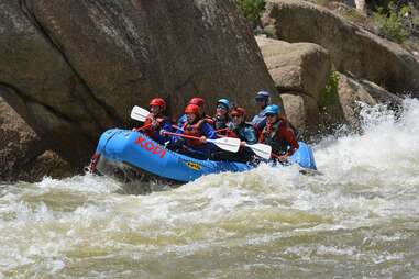 people river rafting