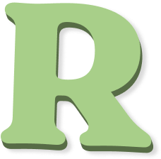 Draggable letter r