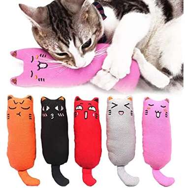 Cat Chew Toy Natural Catnip Filled Kitten Toys for Indoor Cats Relieves Stress Woiworco 10 Pieces Variety Catnip Toys for Cats 