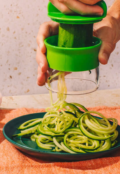 How to Make Zoodles or Zucchini Noodles with a Vegetable