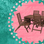 Alfie-Lee Rectangular Long Teak Dining Set